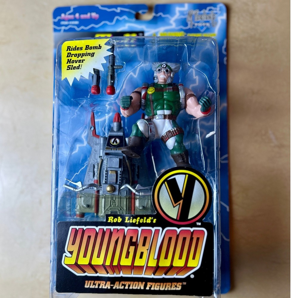 McFarlane Toys Youngblood Badrock Action Figure Male 5in Green 90s Image Comics